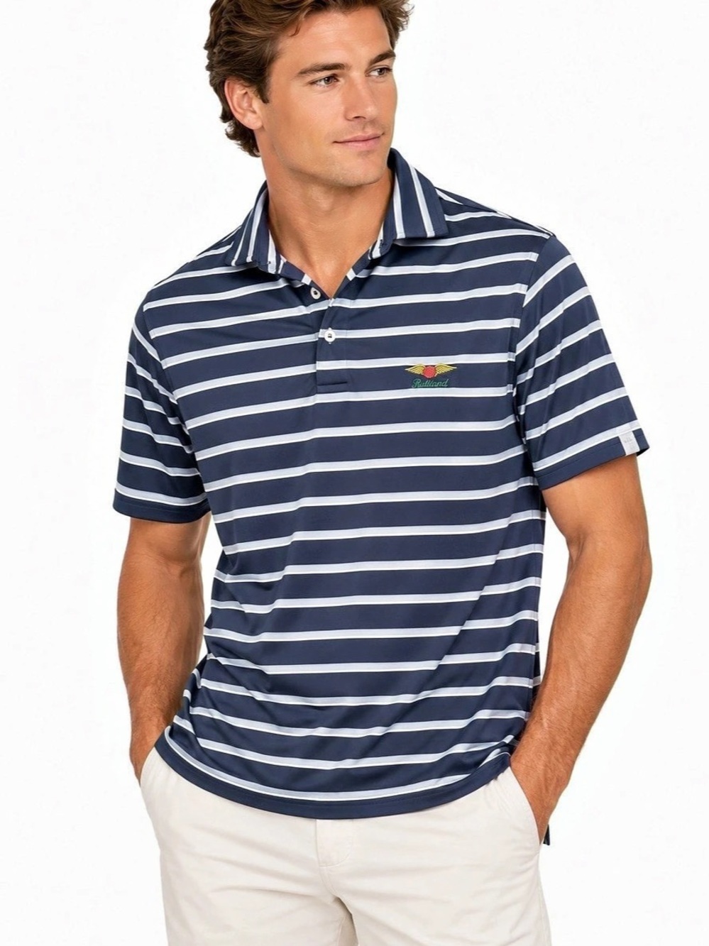 Ralph Lauren RLX striped polo Striped Polo in Blue & White Like New Size M